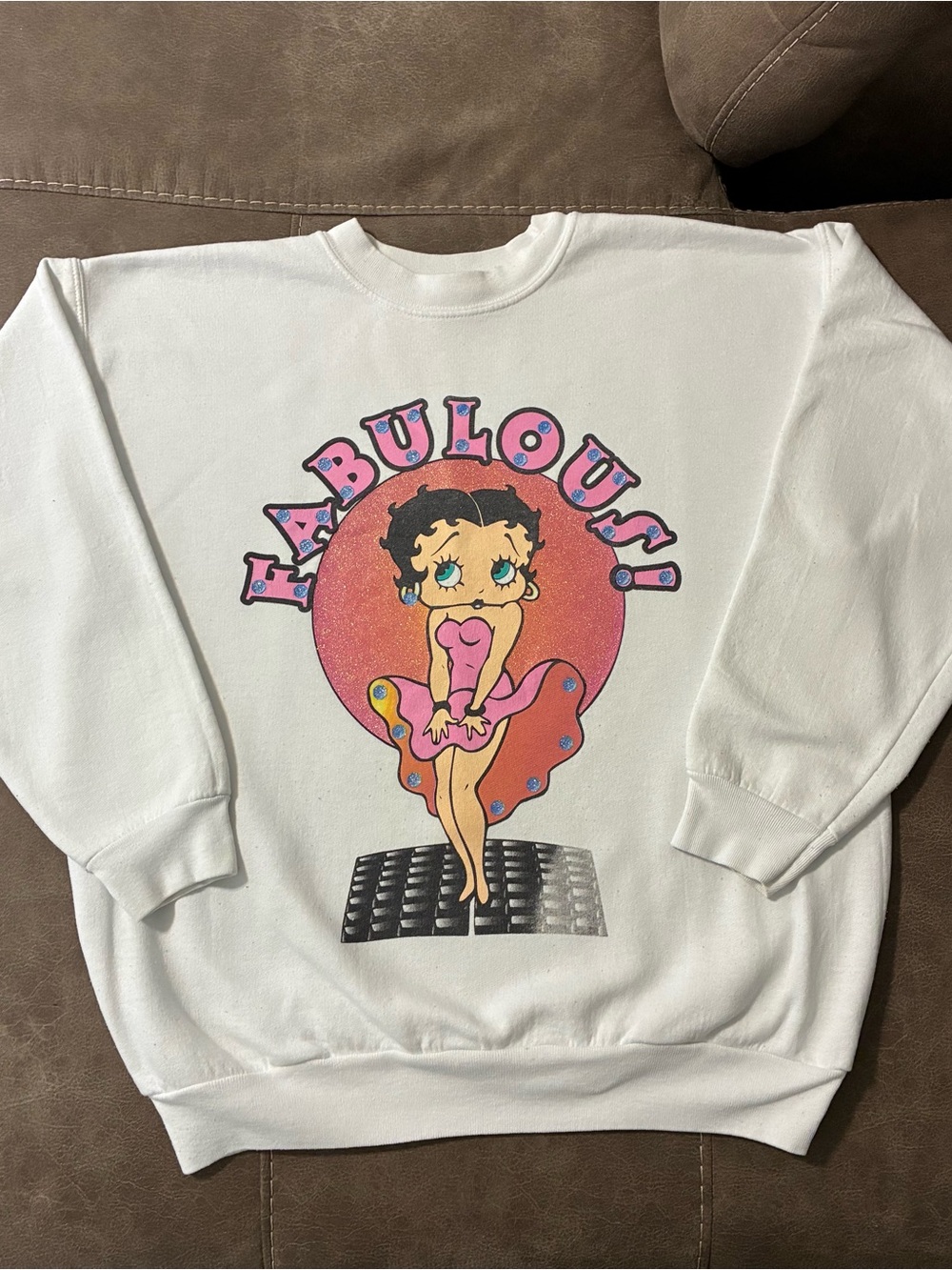 Vintage 2000s Fabulous Betty Boop Sweatshirt Pink Dress Size M